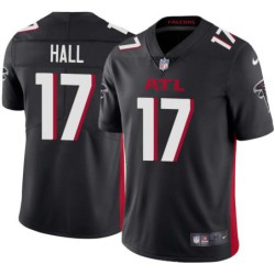 Falcons #17 Marvin Hall Football Jersey -Black