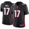 Falcons #17 Marvin Hall Football Jersey -Black