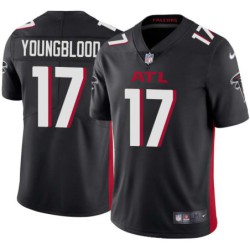 Falcons #17 Kevin Youngblood Football Jersey -Black