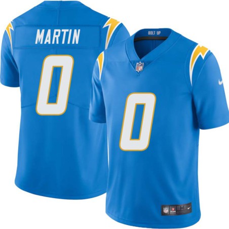 Chargers #0 Koda Martin BOLT UP Powder Blue Jersey