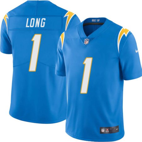 Chargers #1 Ty Long BOLT UP Powder Blue Jersey