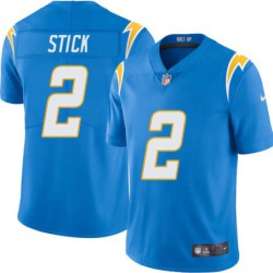 Chargers #2 Easton Stick BOLT UP Powder Blue Jersey