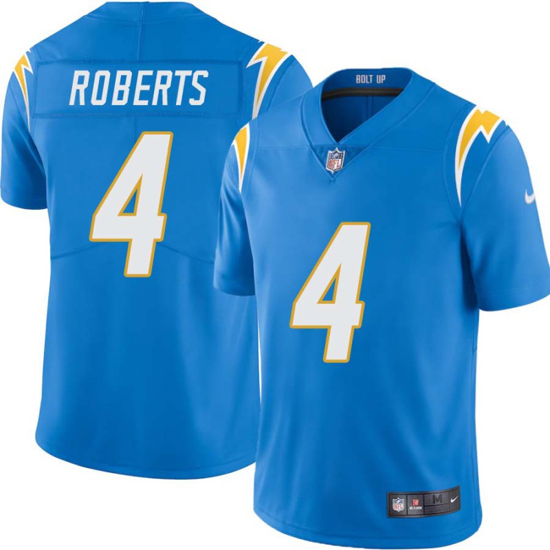 Chargers #4 George Roberts BOLT UP Powder Blue Jersey