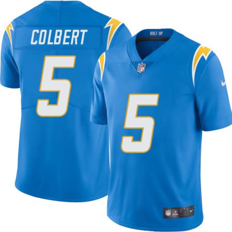 Chargers #5 Lewis Colbert BOLT UP Powder Blue Jersey