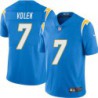 Chargers #7 Billy Volek BOLT UP Powder Blue Jersey