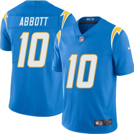 Chargers #10 Vince Abbott BOLT UP Powder Blue Jersey