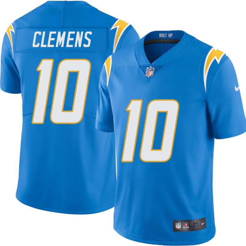 Chargers #10 Kellen Clemens BOLT UP Powder Blue Jersey