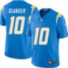 Chargers #10 Cliff Olander BOLT UP Powder Blue Jersey