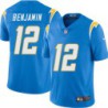 Chargers #12 Travis Benjamin BOLT UP Powder Blue Jersey