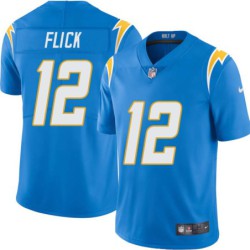 Chargers #12 Tom Flick BOLT UP Powder Blue Jersey