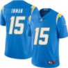 Chargers #15 Dontrelle Inman BOLT UP Powder Blue Jersey