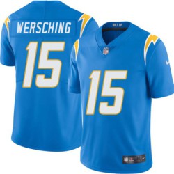 Chargers #15 Ray Wersching BOLT UP Powder Blue Jersey