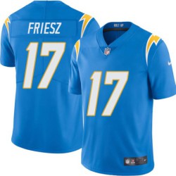 Chargers #17 John Friesz BOLT UP Powder Blue Jersey