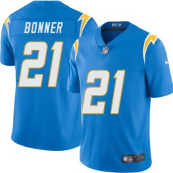 Chargers #21 Glen Bonner BOLT UP Powder Blue Jersey