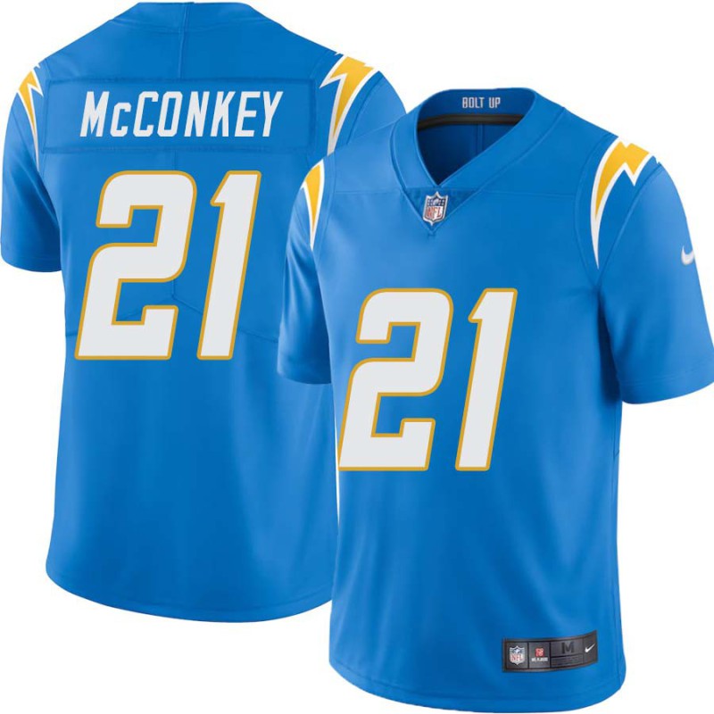 Chargers #21 Phil McConkey BOLT UP Powder Blue Jersey