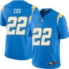 Chargers #22 Derek Cox BOLT UP Powder Blue Jersey