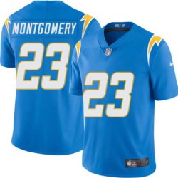 Chargers #23 Mike Montgomery BOLT UP Powder Blue Jersey