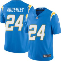 Chargers #24 Nasir Adderley BOLT UP Powder Blue Jersey