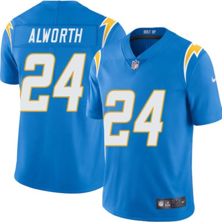 Chargers #24 Lance Alworth BOLT UP Powder Blue Jersey