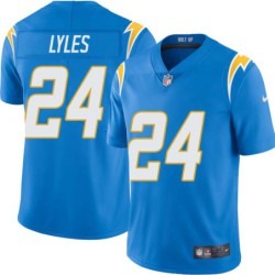 Chargers #24 Lester Lyles BOLT UP Powder Blue Jersey