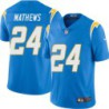 Chargers #24 Ryan Mathews BOLT UP Powder Blue Jersey