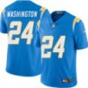 Chargers #24 Joe Washington BOLT UP Powder Blue Jersey