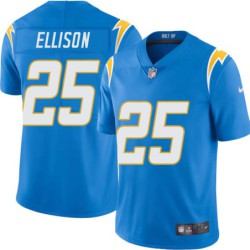 Chargers #25 Kevin Ellison BOLT UP Powder Blue Jersey