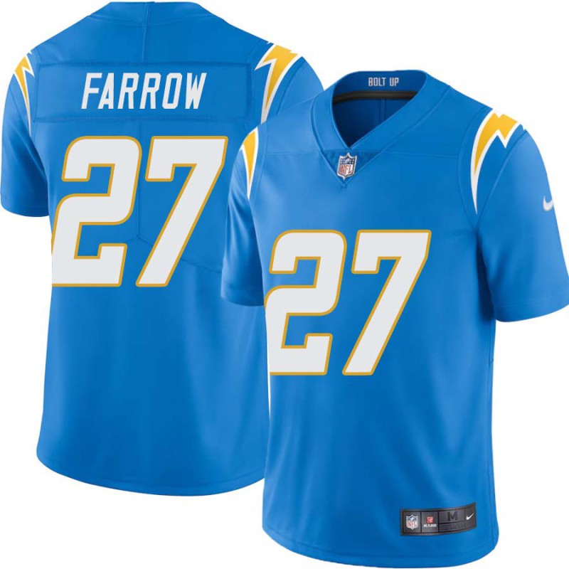 Chargers #27 Kenneth Farrow BOLT UP Powder Blue Jersey