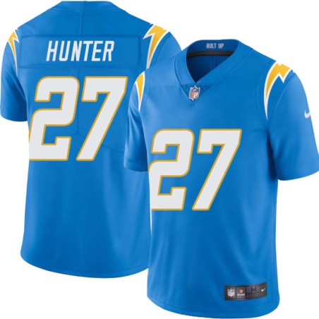 Chargers #27 Daniel Hunter BOLT UP Powder Blue Jersey