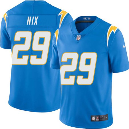 Chargers #29 Doyle Nix BOLT UP Powder Blue Jersey