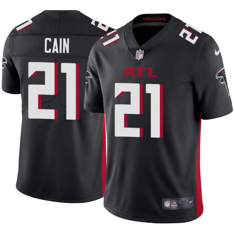 Falcons #21 Lynn Cain Football Jersey -Black