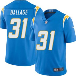 Chargers #31 Kalen Ballage BOLT UP Powder Blue Jersey