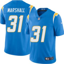 Chargers #31 Richard Marshall BOLT UP Powder Blue Jersey