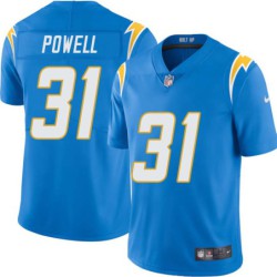 Chargers #31 Jeff Powell BOLT UP Powder Blue Jersey