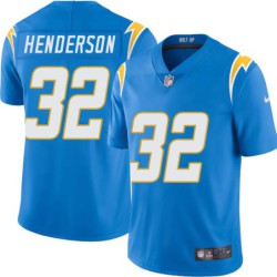 Chargers #32 Wyatt Henderson BOLT UP Powder Blue Jersey