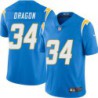 Chargers #34 Oscar Dragon BOLT UP Powder Blue Jersey