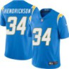 Chargers #34 Steve Hendrickson BOLT UP Powder Blue Jersey