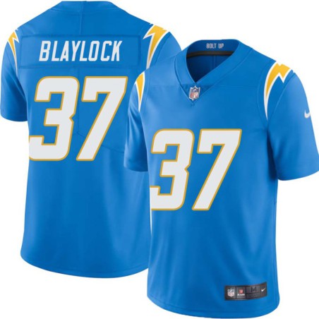 Chargers #37 Anthony Blaylock BOLT UP Powder Blue Jersey