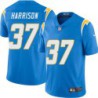 Chargers #37 Rodney Harrison BOLT UP Powder Blue Jersey