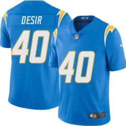 Chargers #40 Pierre Desir BOLT UP Powder Blue Jersey