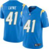 Chargers #41 Raheem Layne BOLT UP Powder Blue Jersey