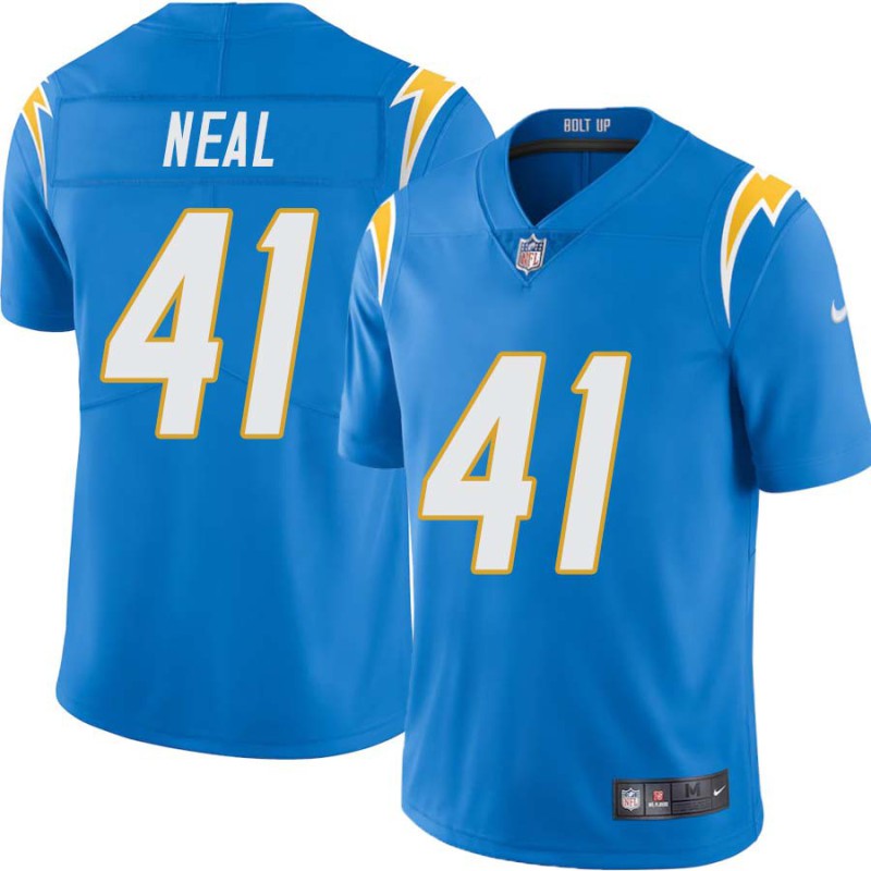 Chargers #41 Lorenzo Neal BOLT UP Powder Blue Jersey