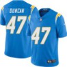 Chargers #47 Frank Duncan BOLT UP Powder Blue Jersey