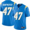 Chargers #47 Hunter Kampmoyer BOLT UP Powder Blue Jersey