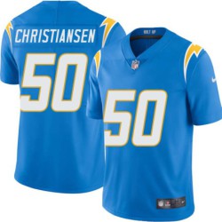 Chargers #50 Cole Christiansen BOLT UP Powder Blue Jersey