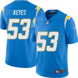 Chargers #53 Josh Keyes BOLT UP Powder Blue Jersey