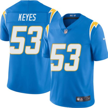 Chargers #53 Josh Keyes BOLT UP Powder Blue Jersey