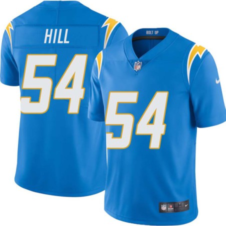 Chargers #54 Eric Hill BOLT UP Powder Blue Jersey