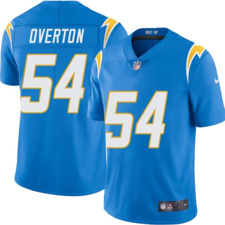 Chargers #54 Matt Overton BOLT UP Powder Blue Jersey