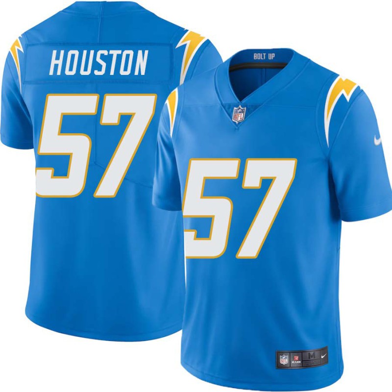 Chargers #57 Bobby Houston BOLT UP Powder Blue Jersey